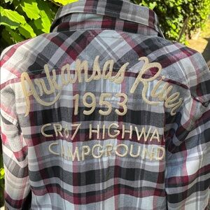 Alcott Aspen Black and Red Plaid Button Down Shirt Affliction